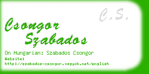 csongor szabados business card